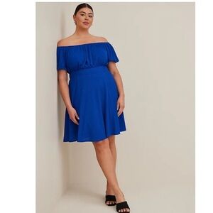 Torrid Blue Strapless Dress 22/24